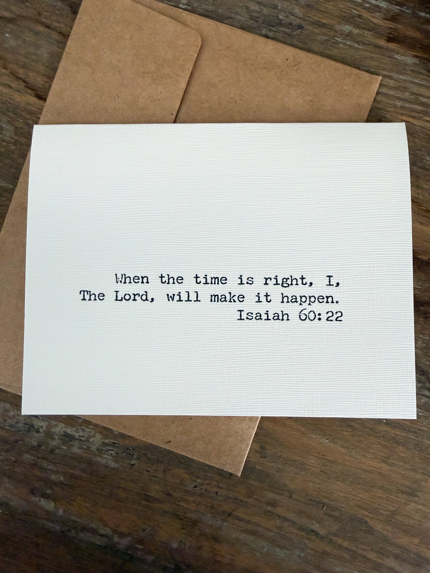 Isaiah 60:22 When the time is right