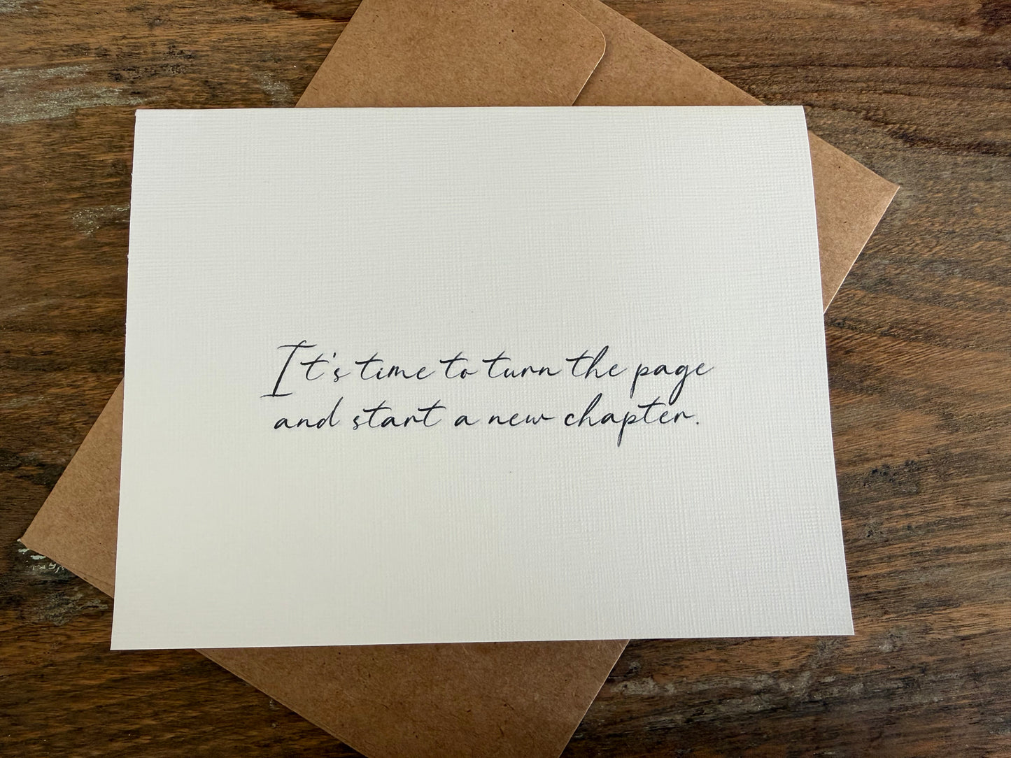 It’s Time To Turn The Page And Start A New Chapter Greeting Card