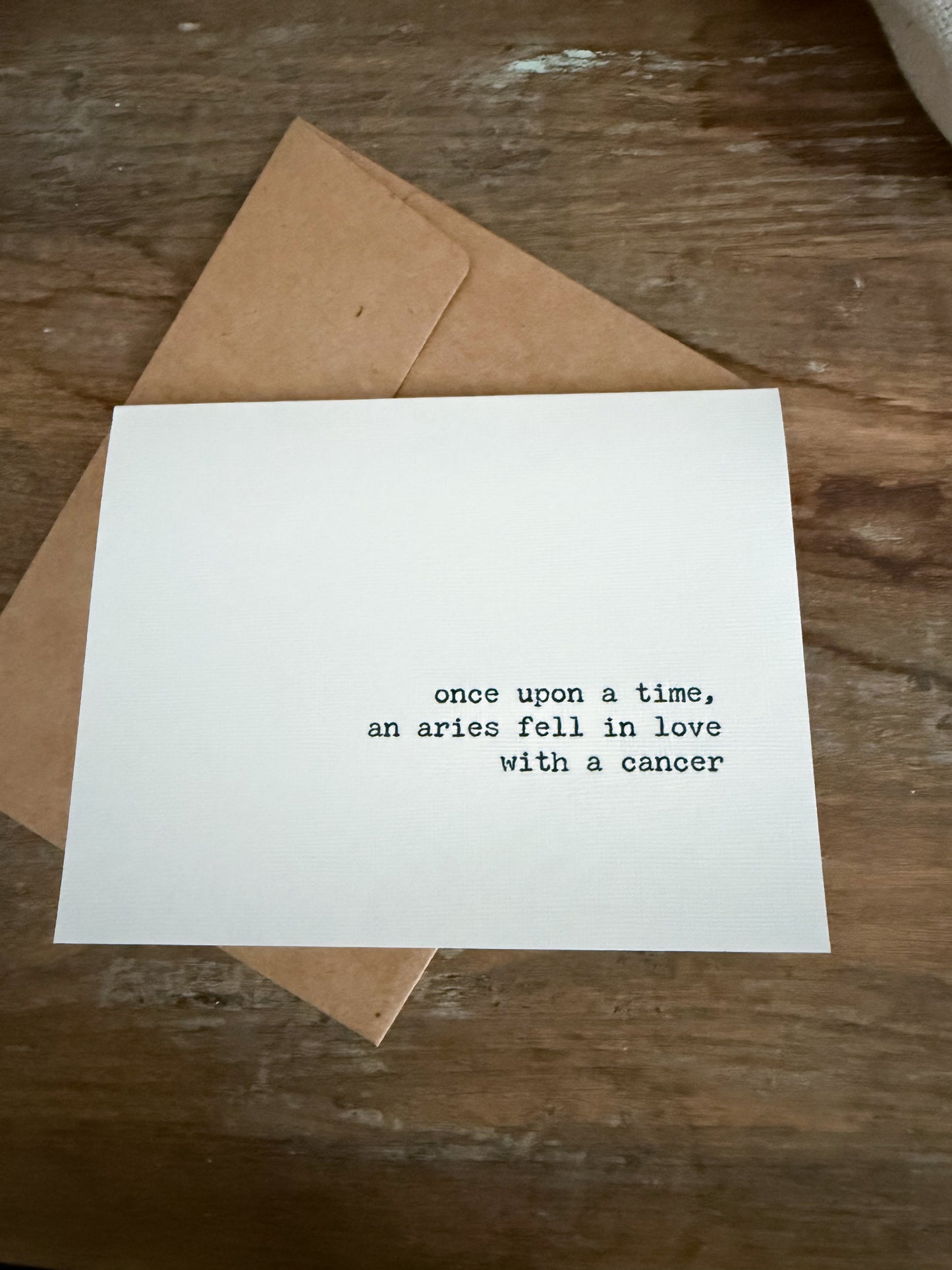 Aries fell in love with a Cancer