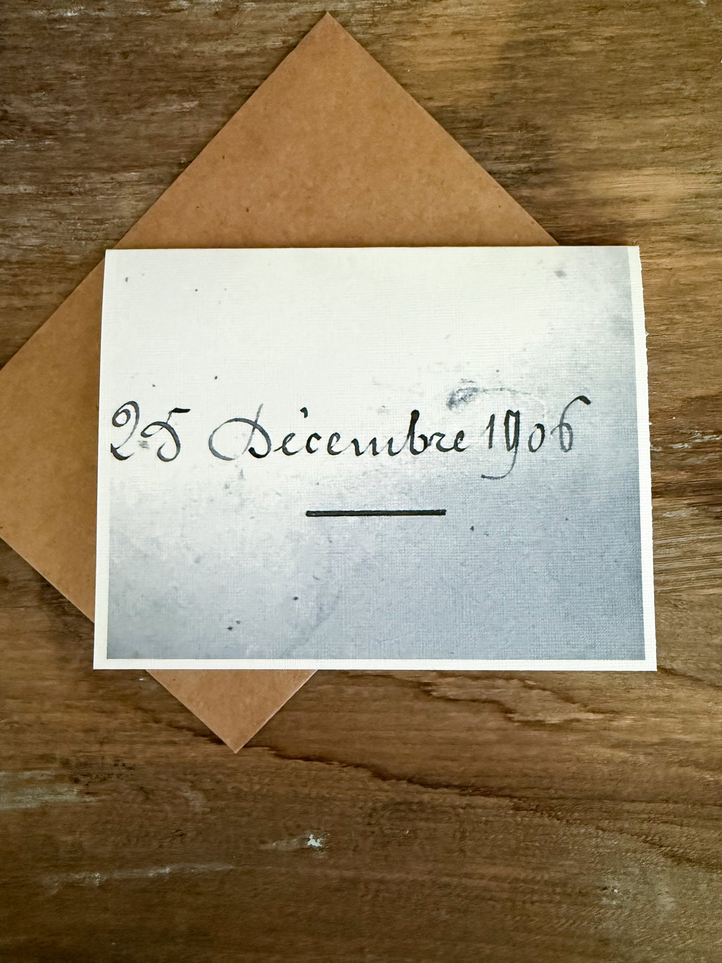 Vintage French December 25 Greeting Card