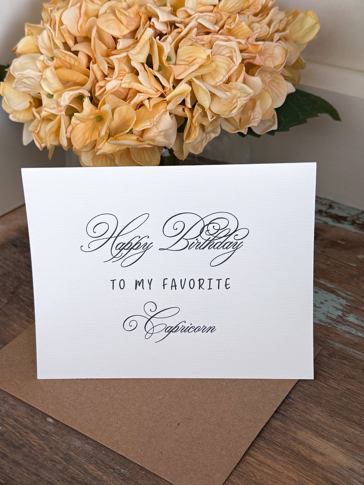 Happy Birthday To My Favorite Capricorn Greeting Card