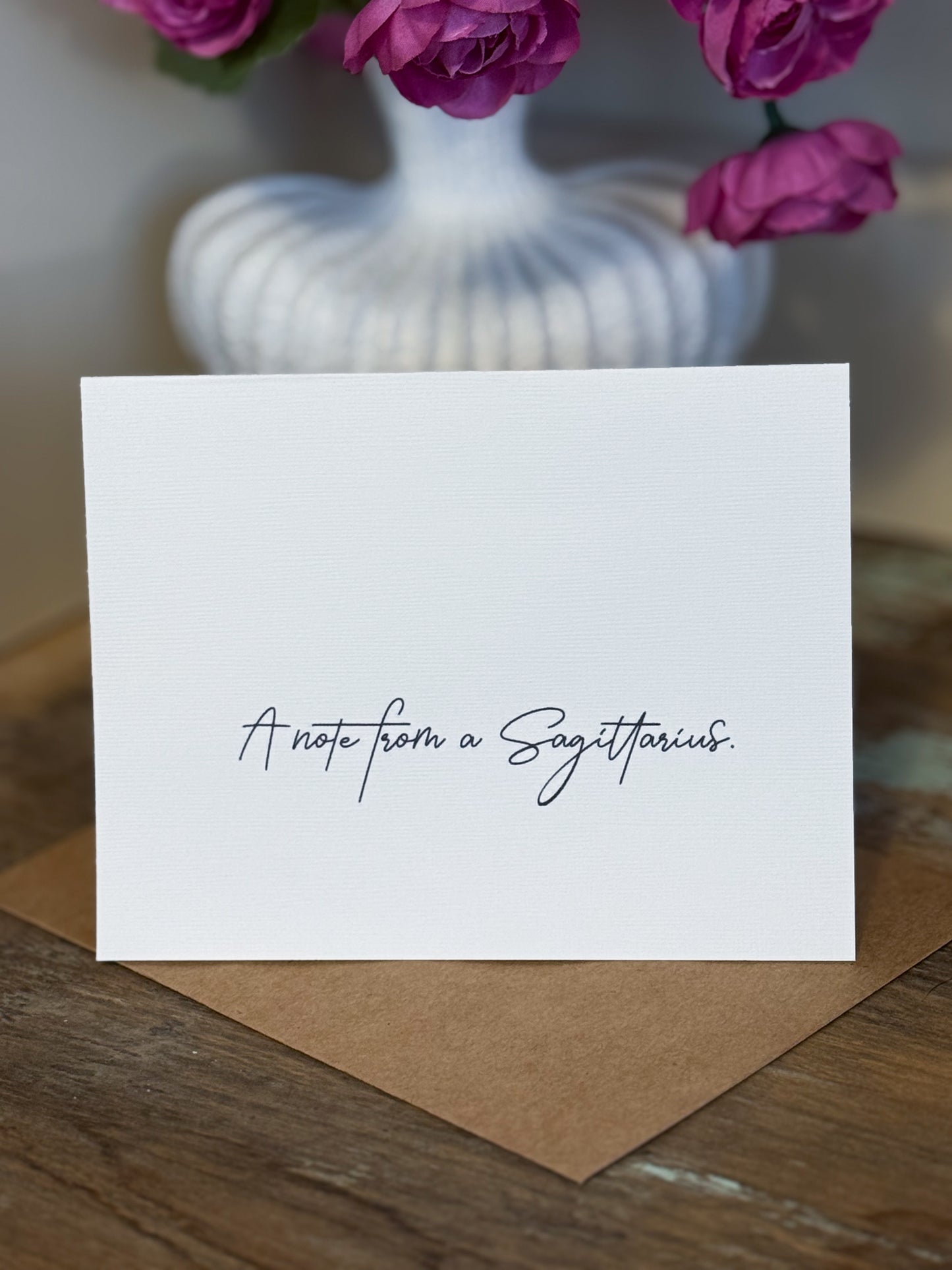 A Note From A Sagittarius Greeting Card (Cali)