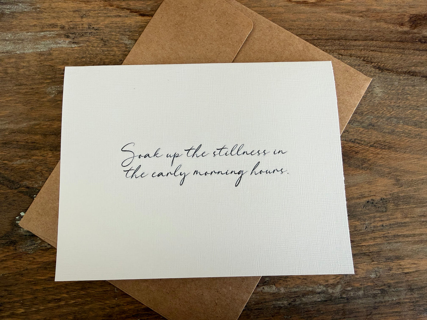 Soak Up The Stillness In The Early Morning Hours Greeting Card