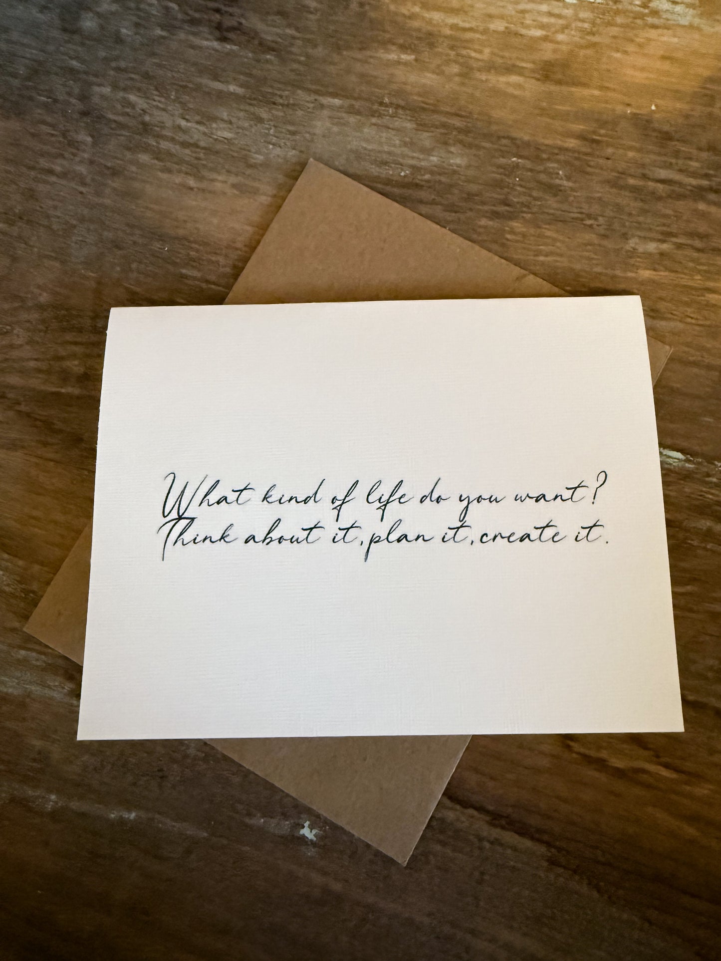 What Kind Of Life Do You Want Greeting Card