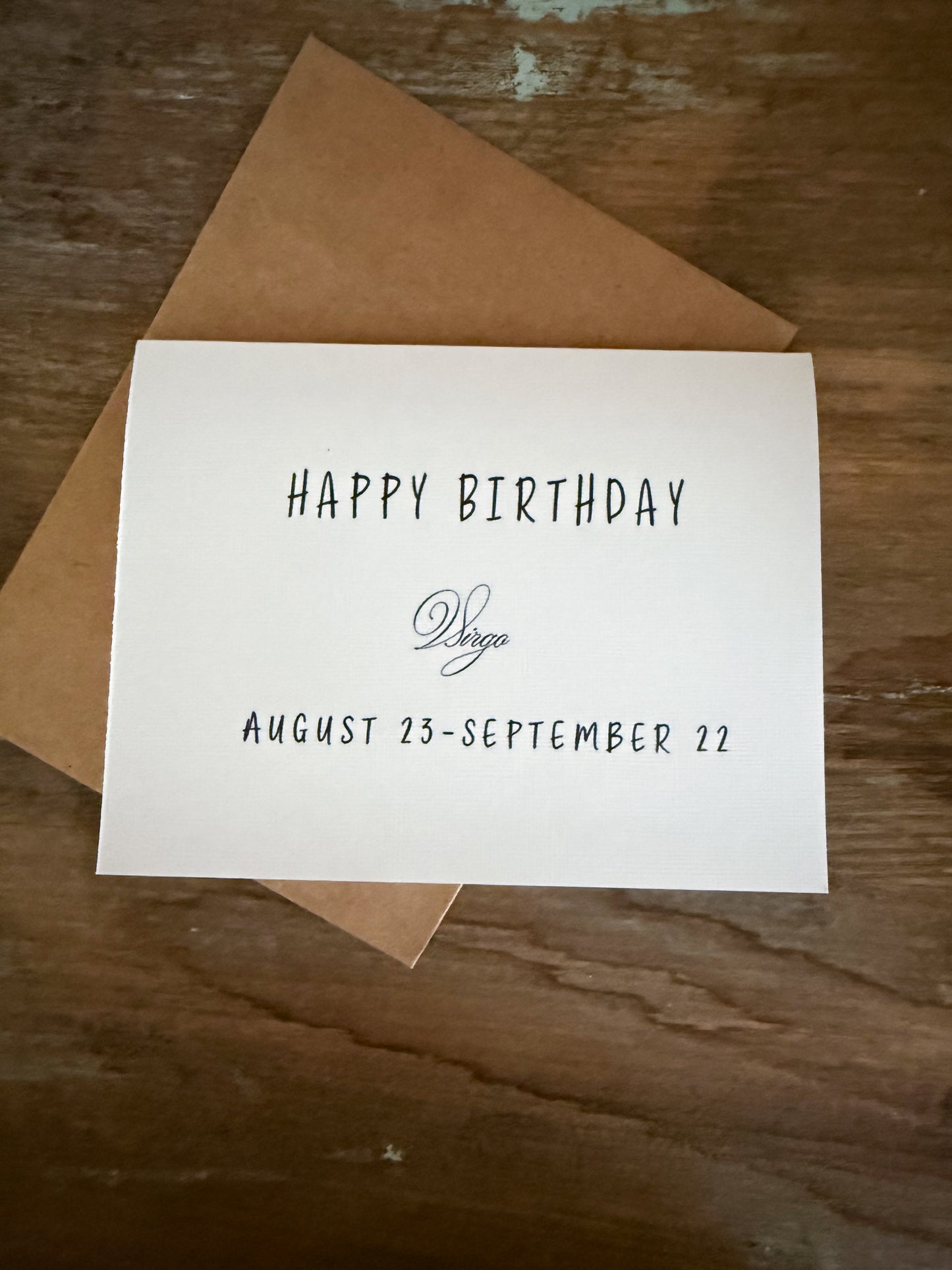 Happy Birthday Virgo Greeting Card