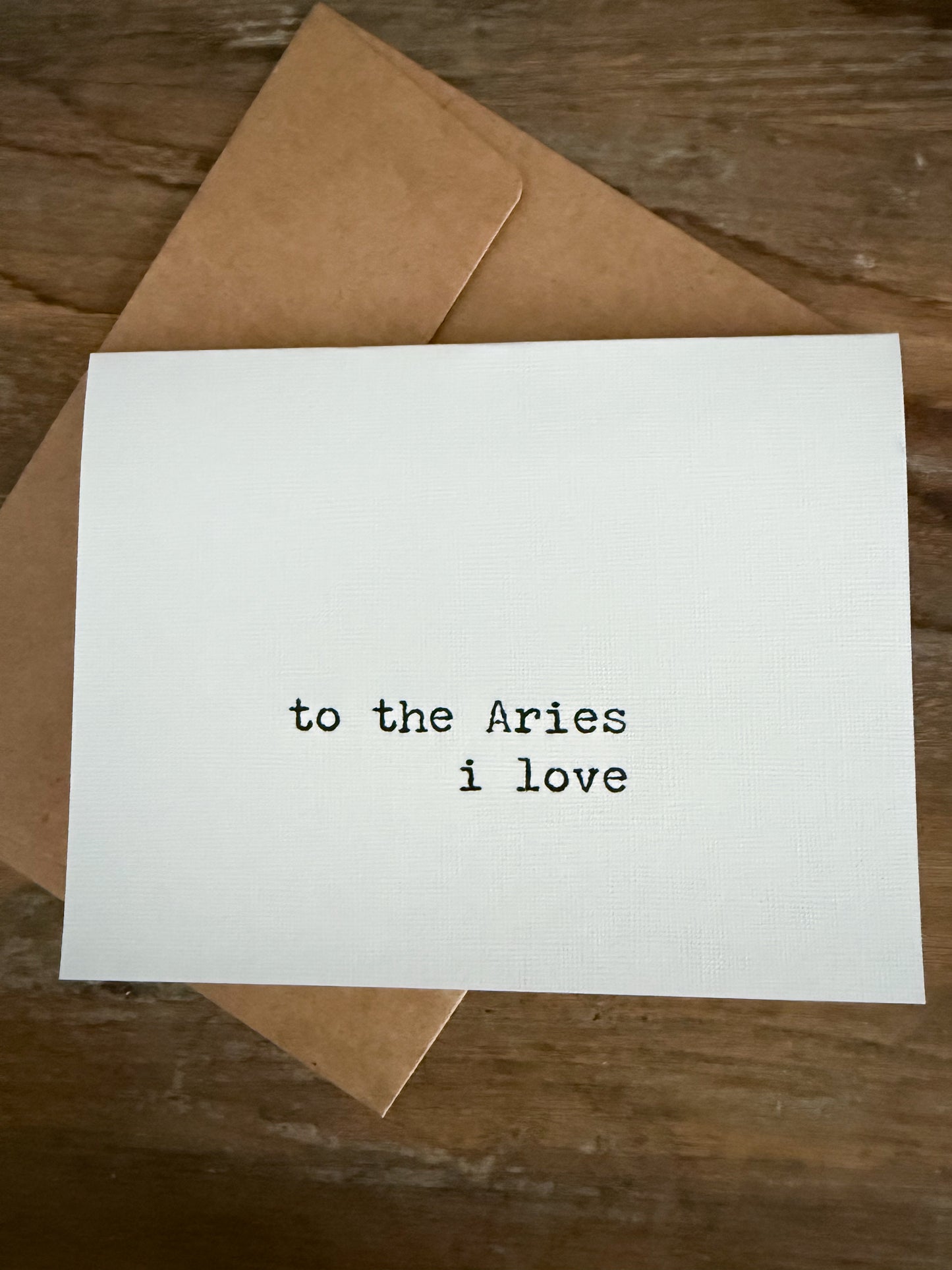To The Aries I Love
