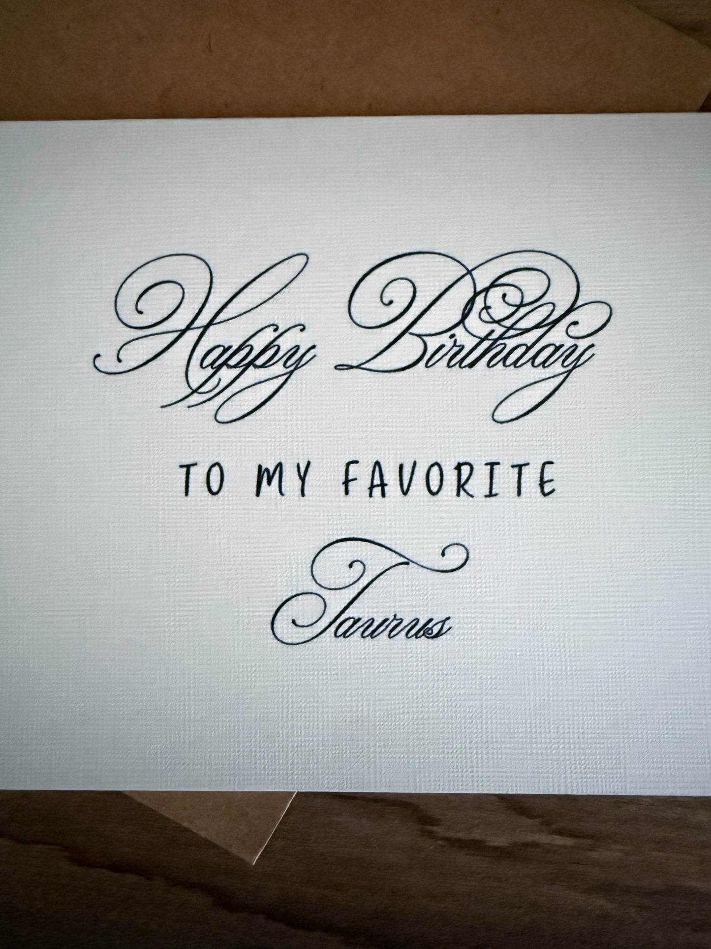 Taurus Birthday Card Greeting Card (scroll)