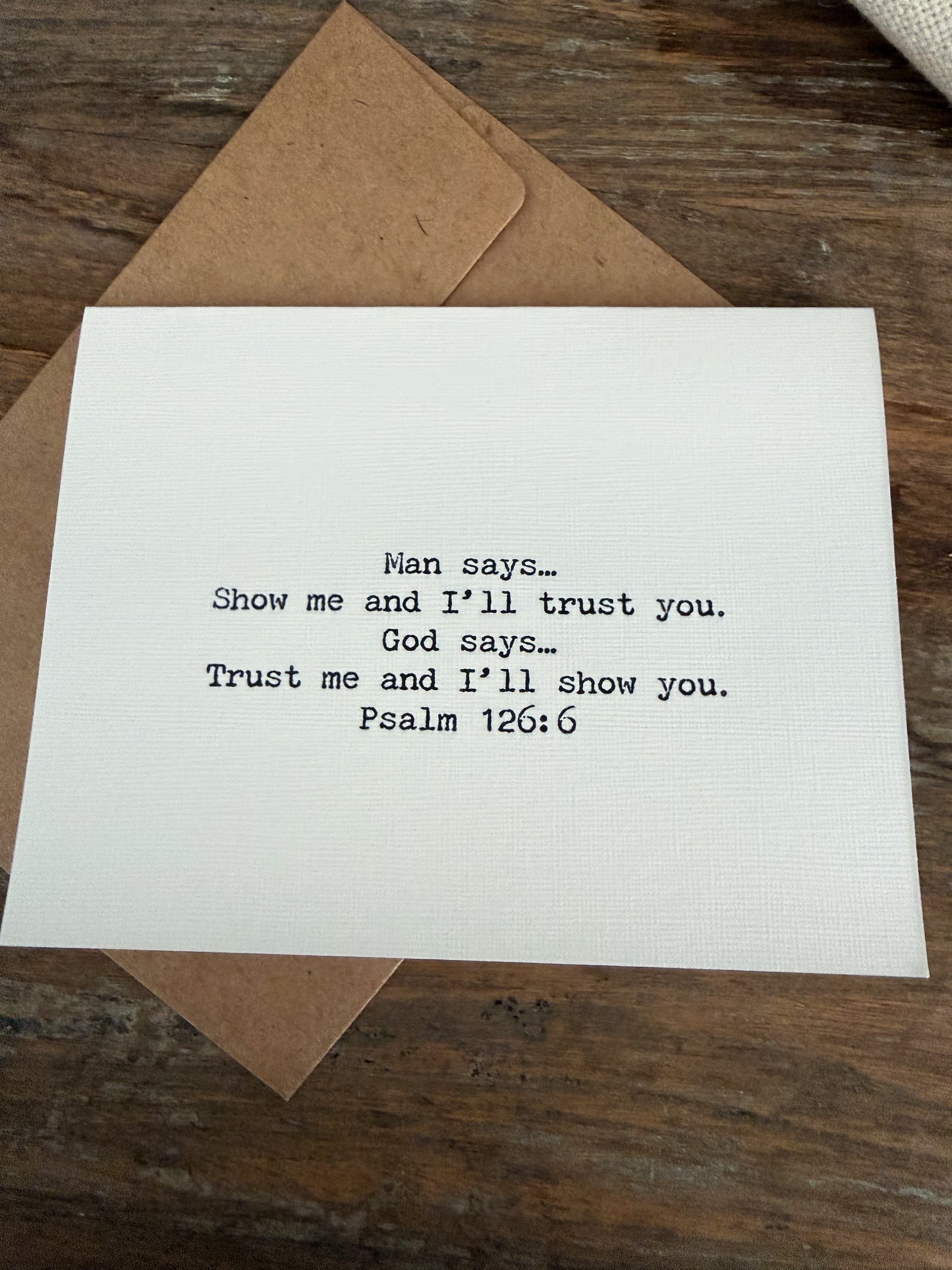 Psalm 126:6 Man says show me