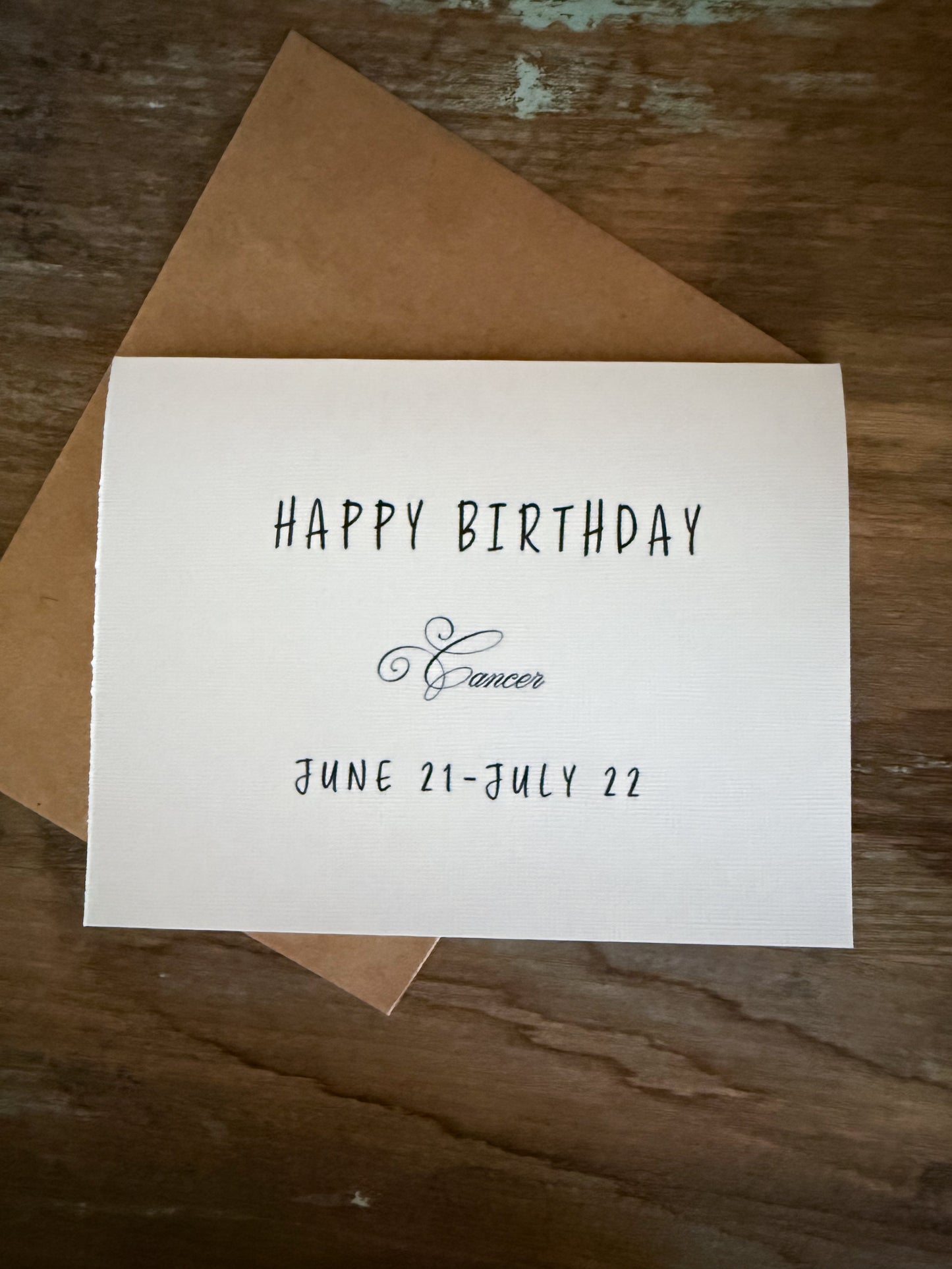 Happy Birthday Cancer Greeting Card