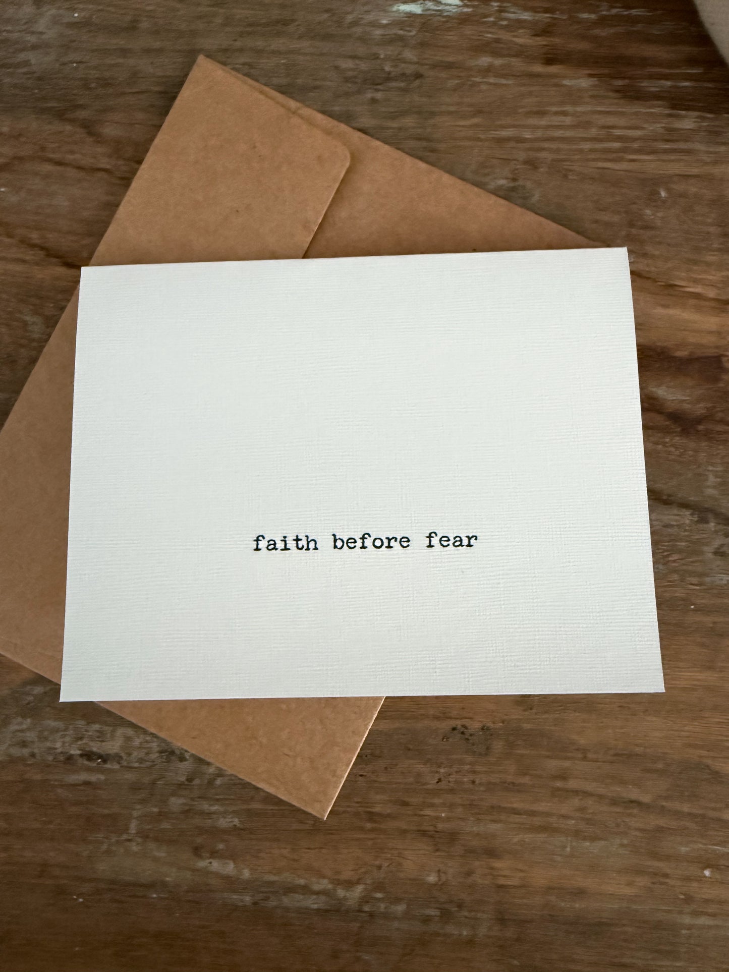 Faith Before Fear