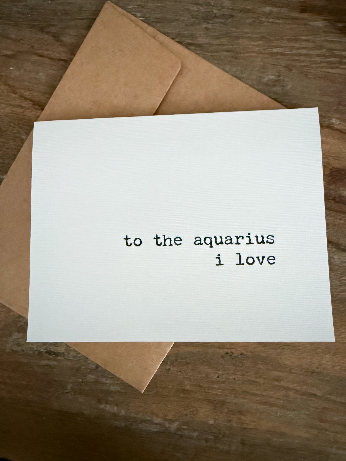 To The Aquarius I Love