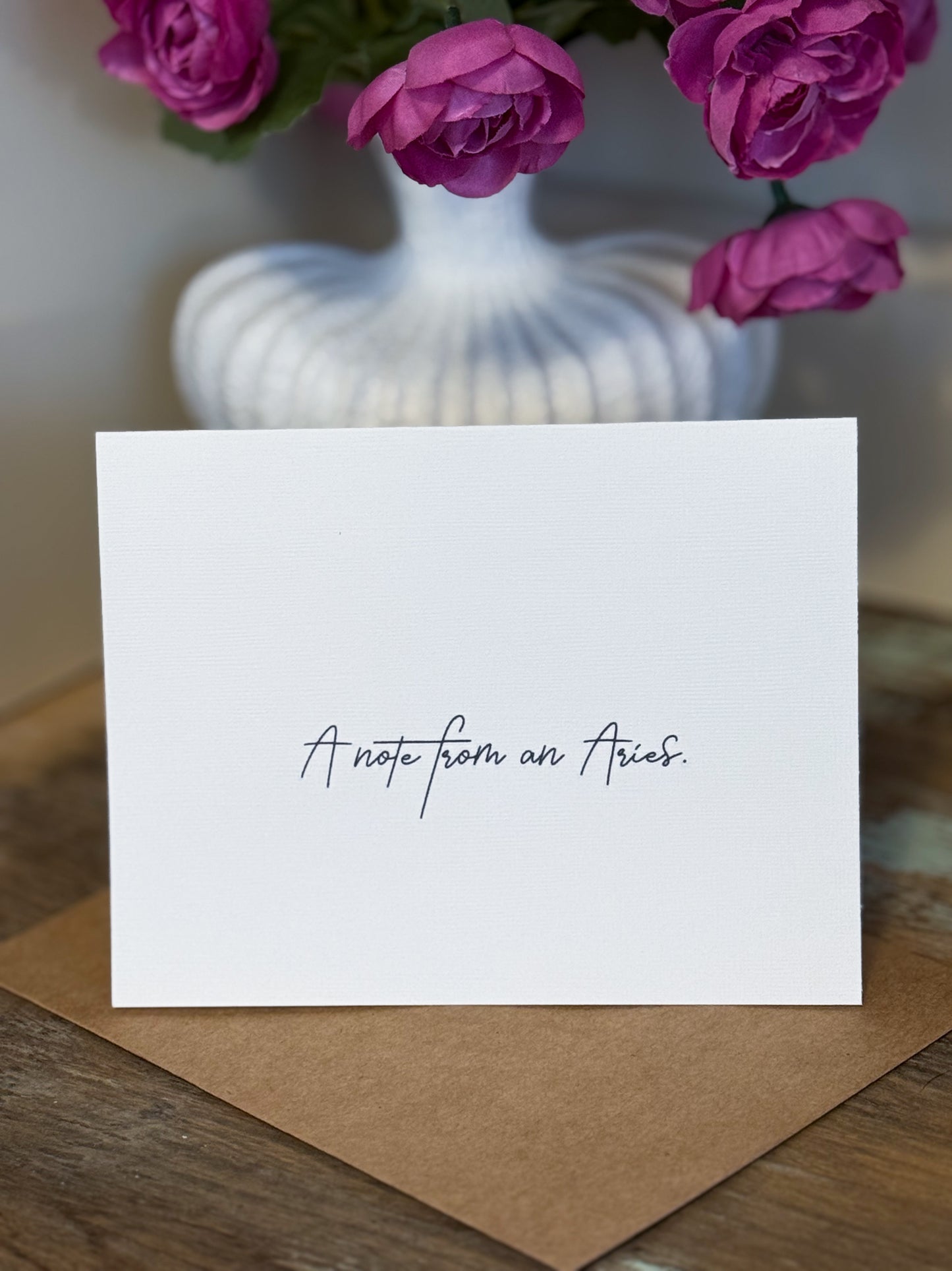 A Note From An Aries Greeting Card (Cali)