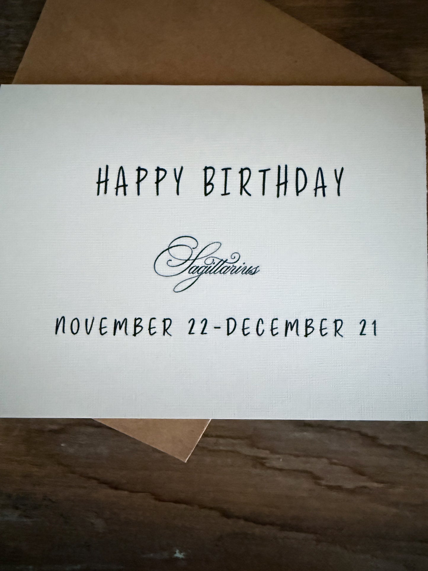 Happy Birthday Sagittarius Greeting Card