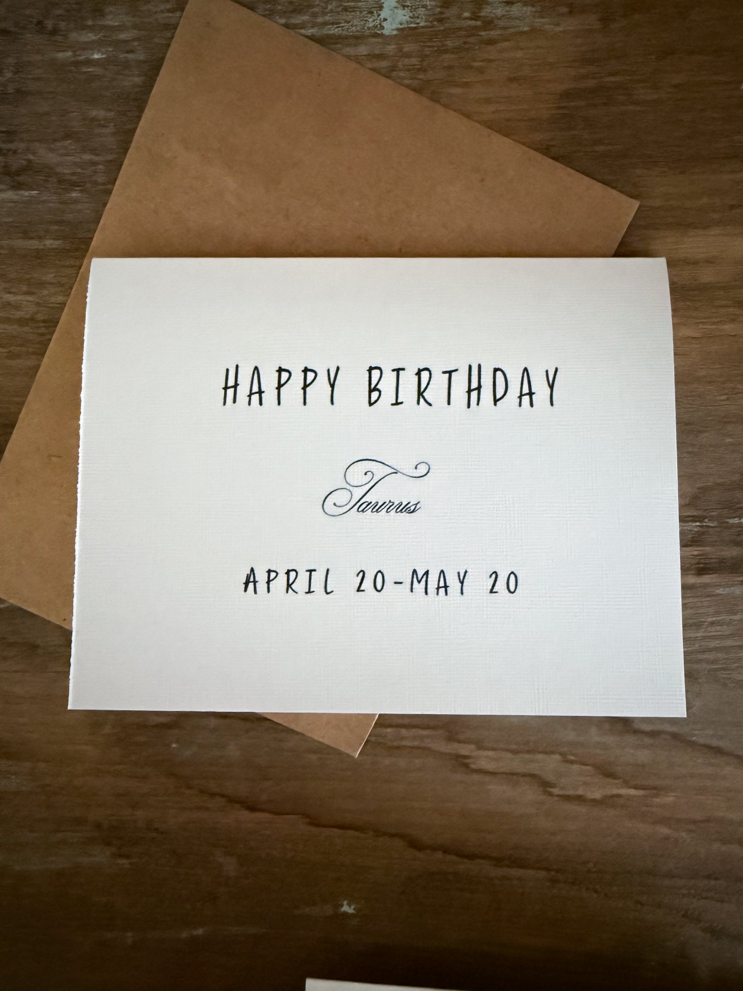 Happy Birthday Taurus Greeting Card