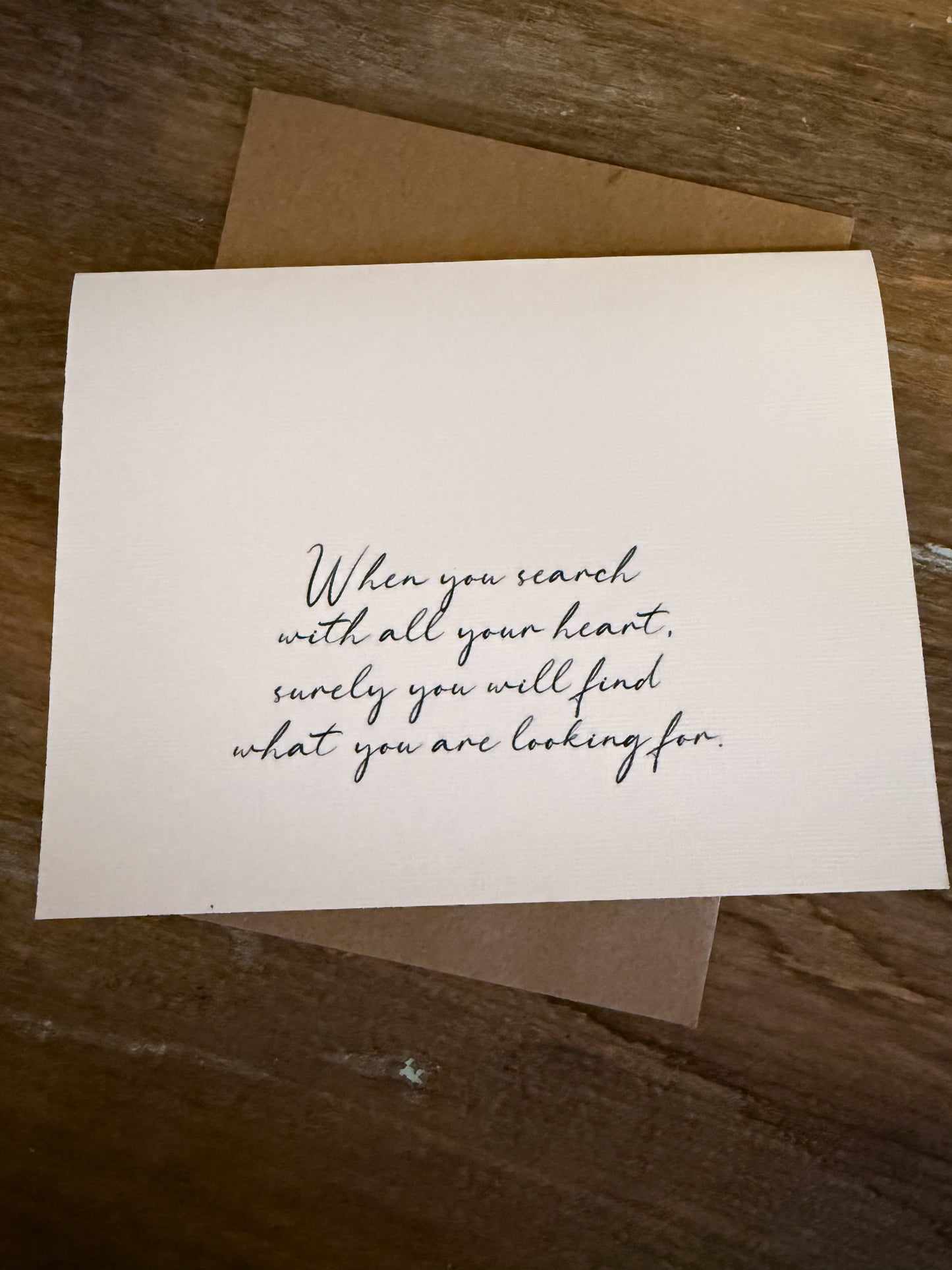 When You Search With All Your Heart Greeting Card