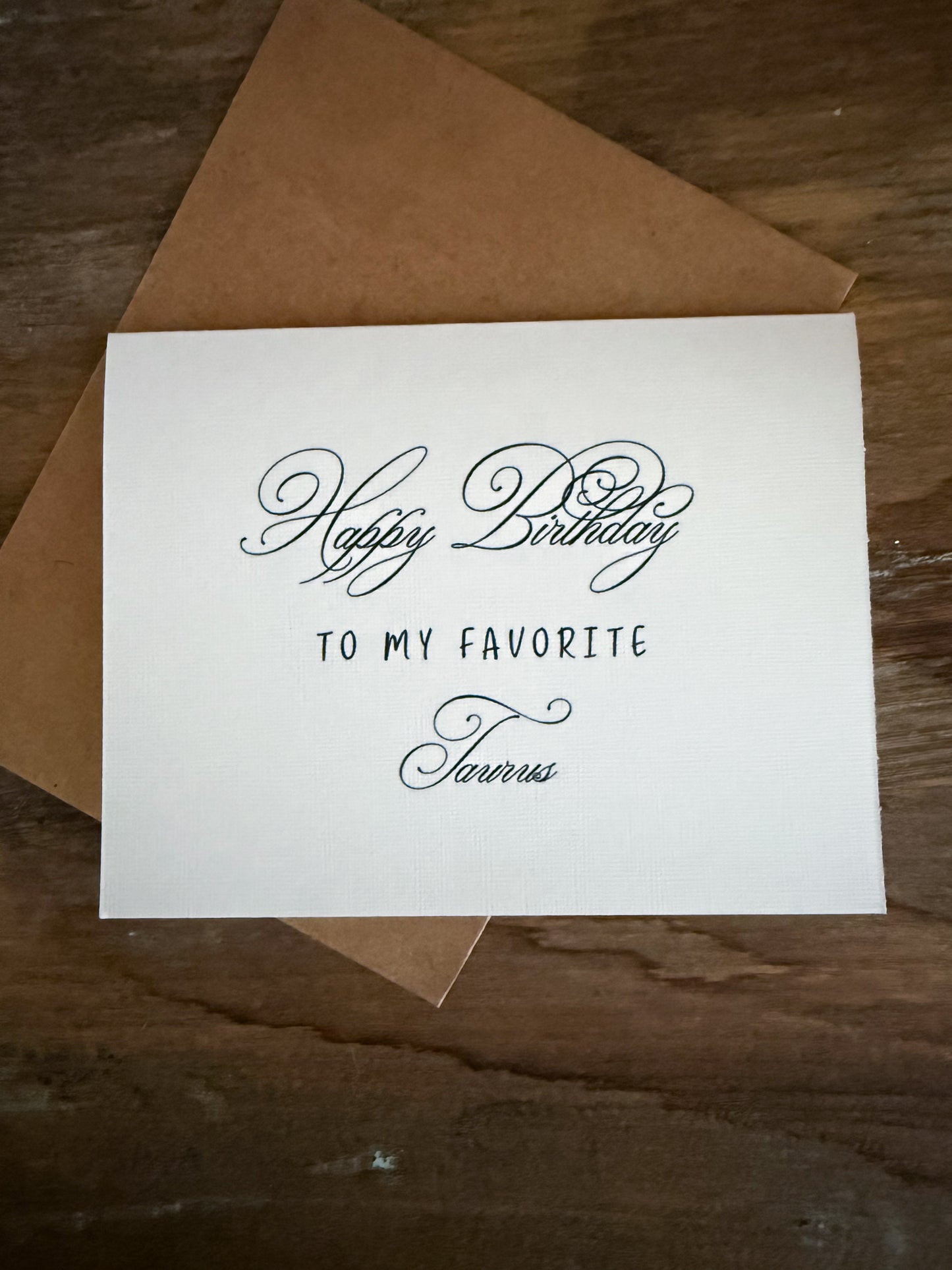 Taurus Birthday Card Greeting Card (scroll)