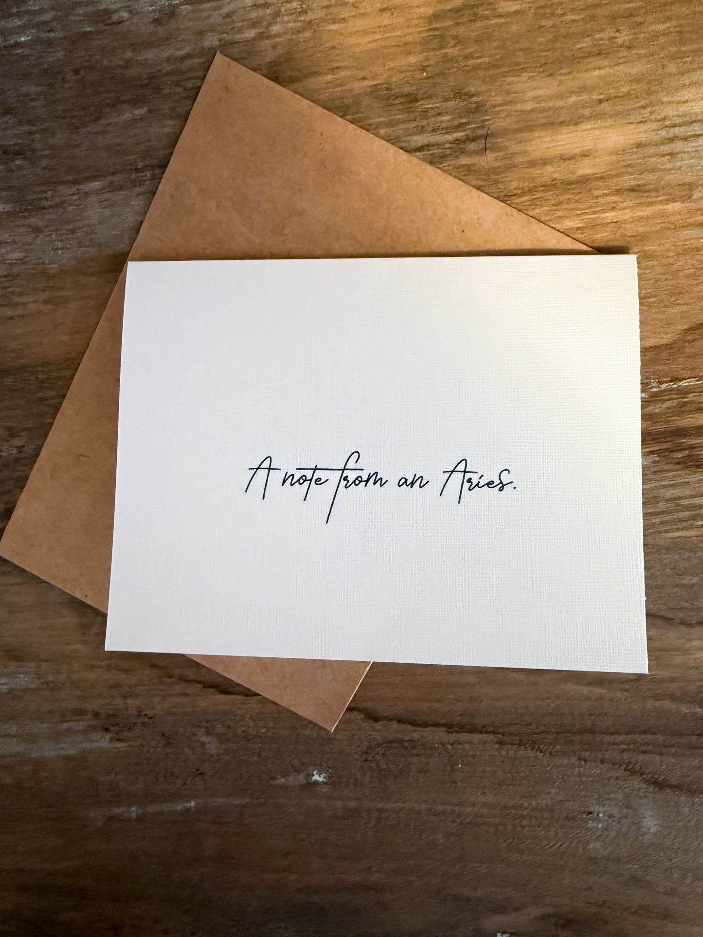 A Note From An Aries Greeting Card (Cali)