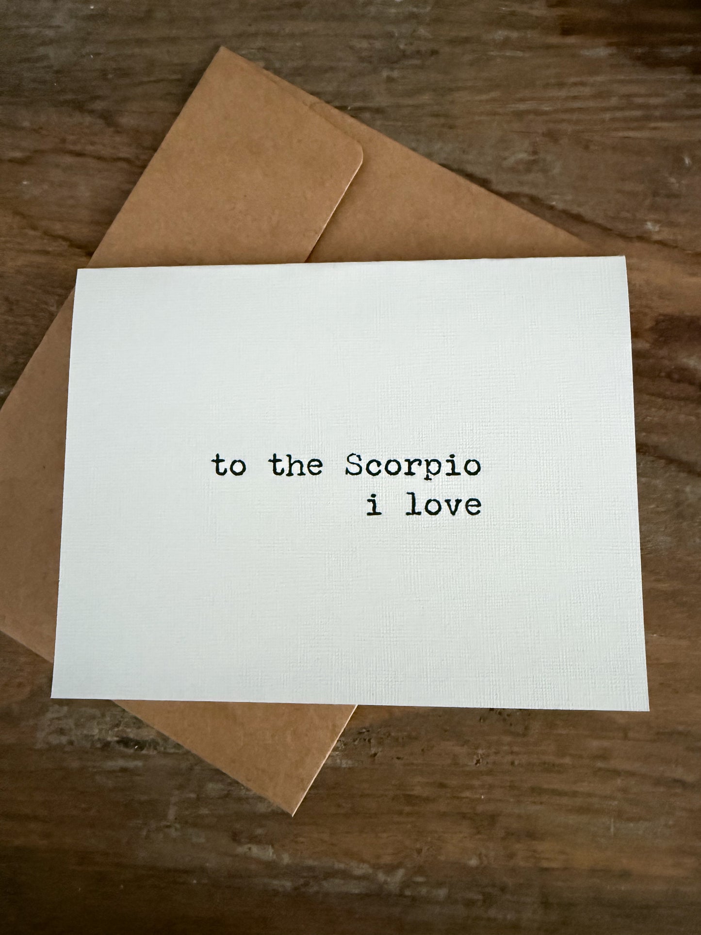 To The Scorpio That I Love