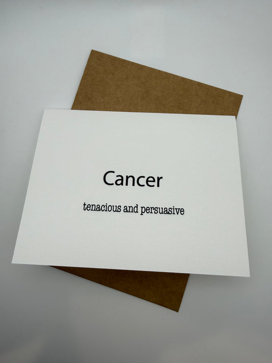 Cancer Tenacious Greeting Card