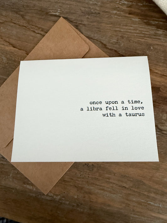 Libra fell in love with a Taurus