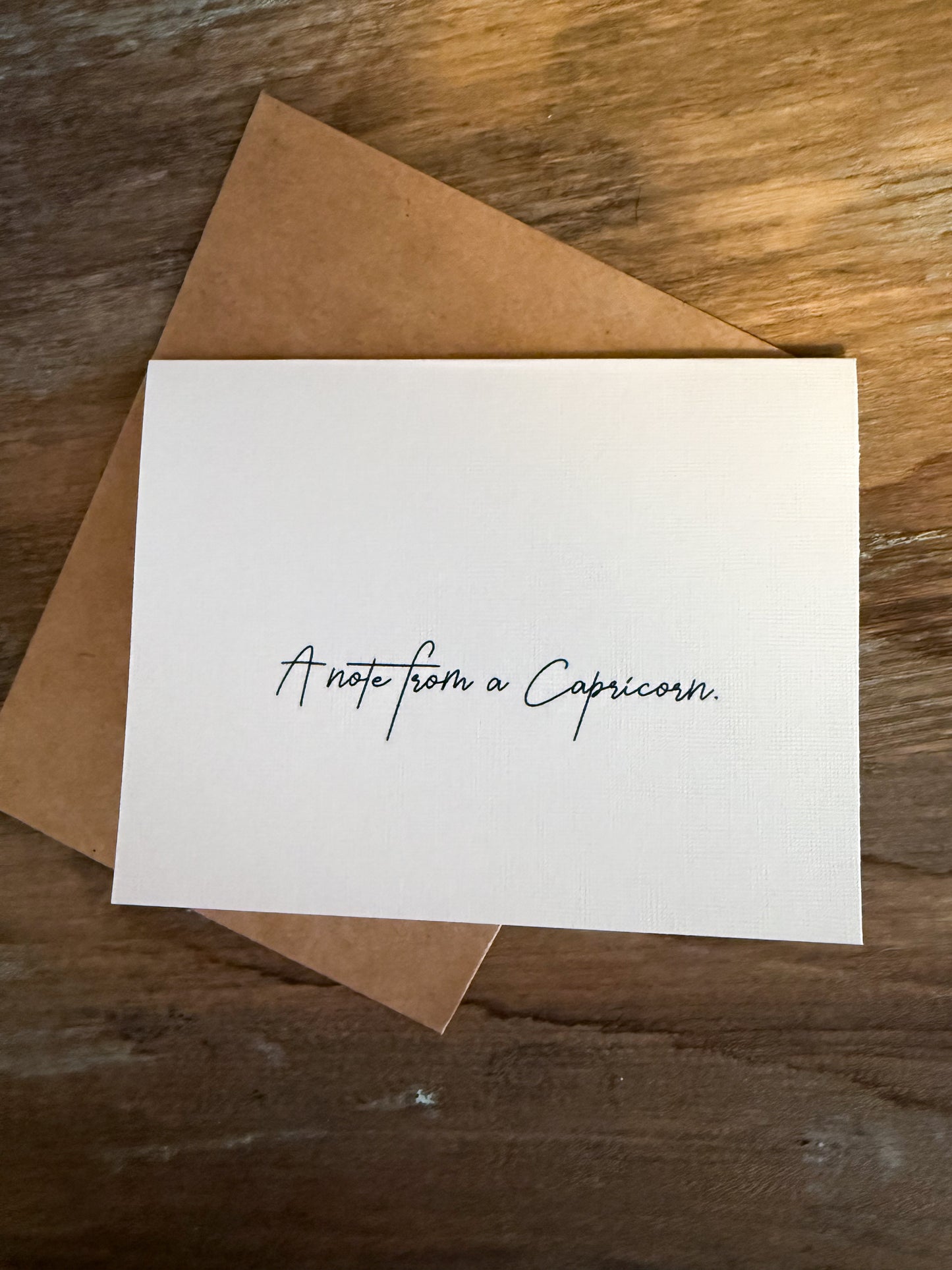 A Note From A Capricorn Greeting Card (Cali)