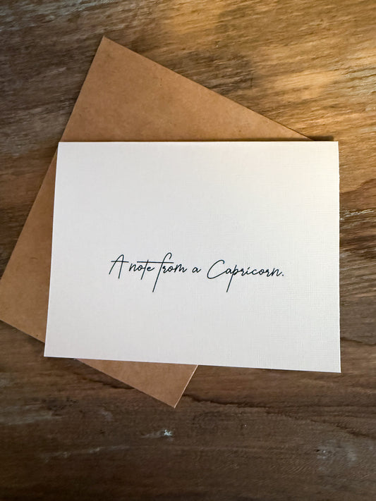A Note From A Capricorn Greeting Card (Cali)