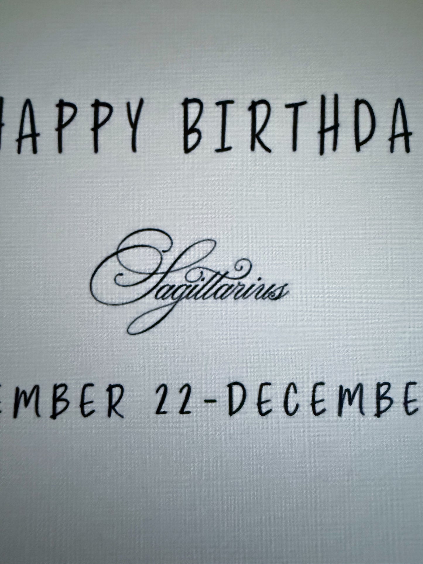 Happy Birthday Sagittarius Greeting Card