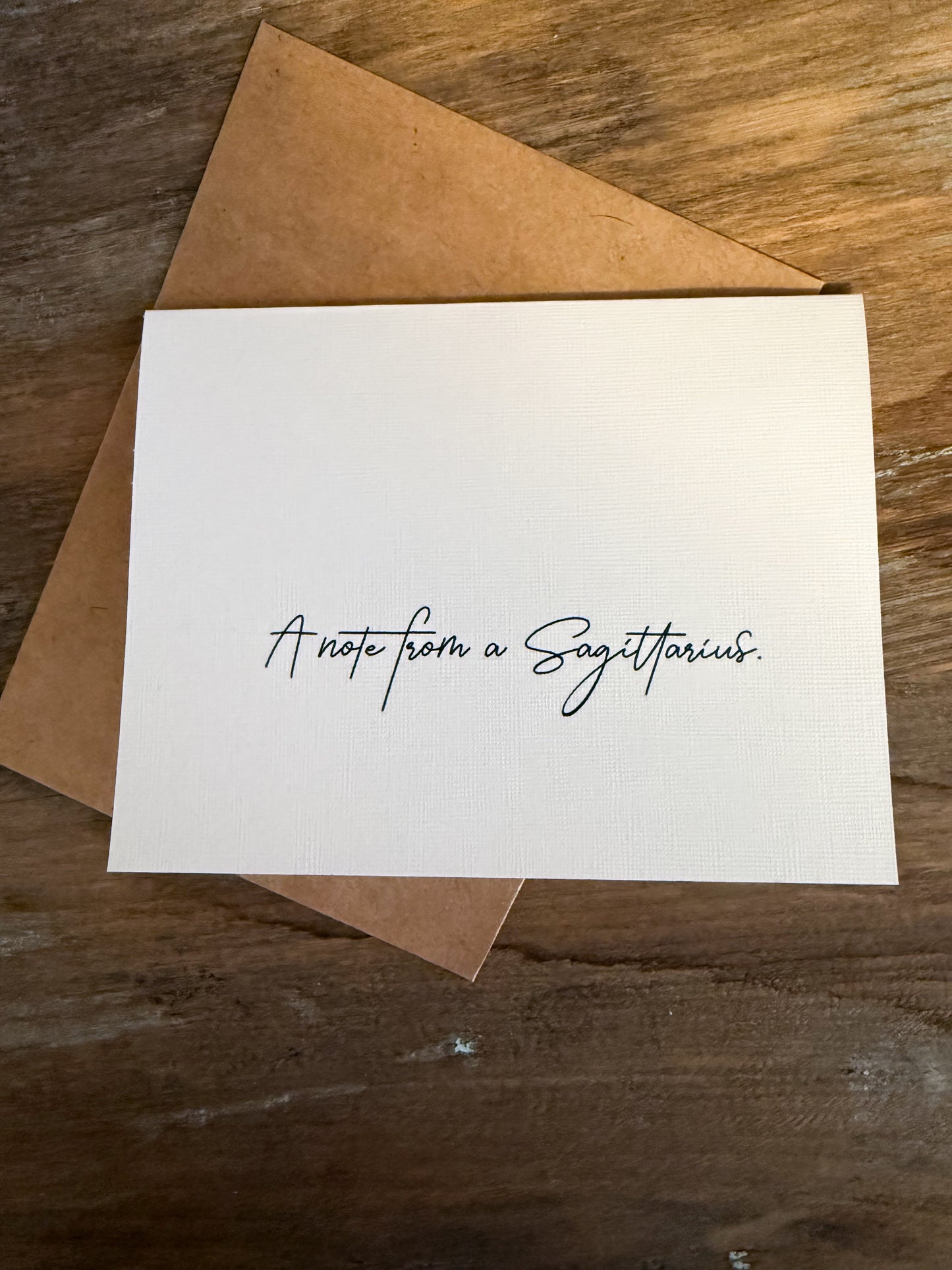 A Note From A Sagittarius Greeting Card (Cali)
