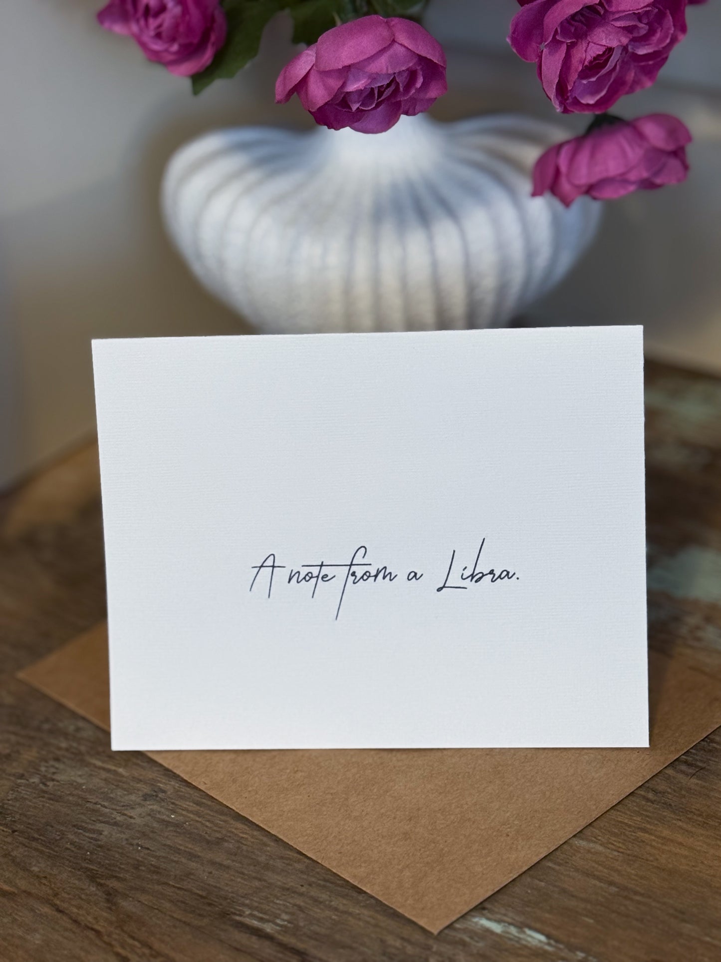 A Note From A Libra Greeting Card (Cali)
