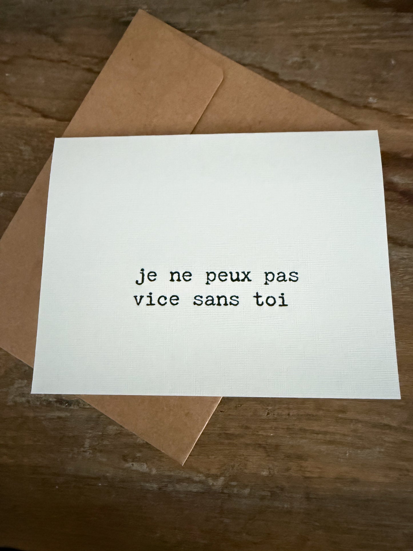 Je Ne Peux Pas Vice Sans Toi