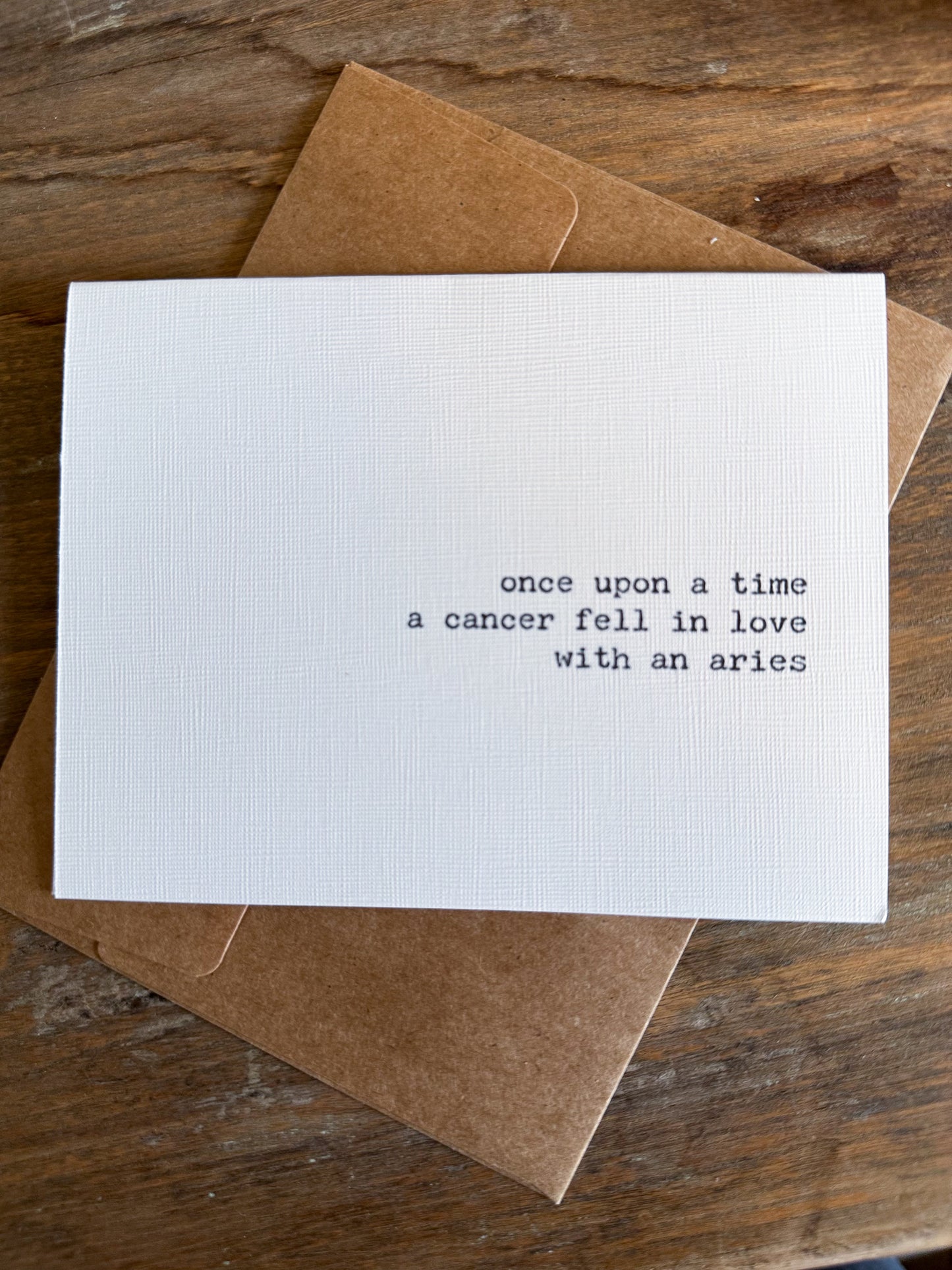 A Cancer fell in love with an Aries