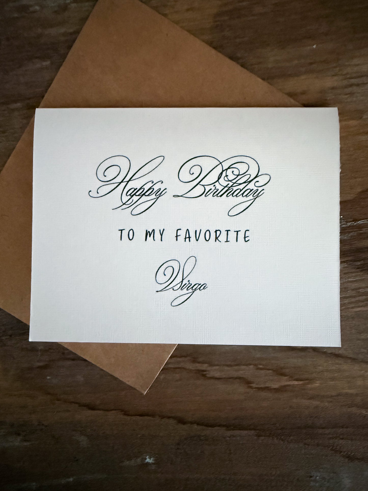 Virgo Birthday Card Greeting Card (scroll)