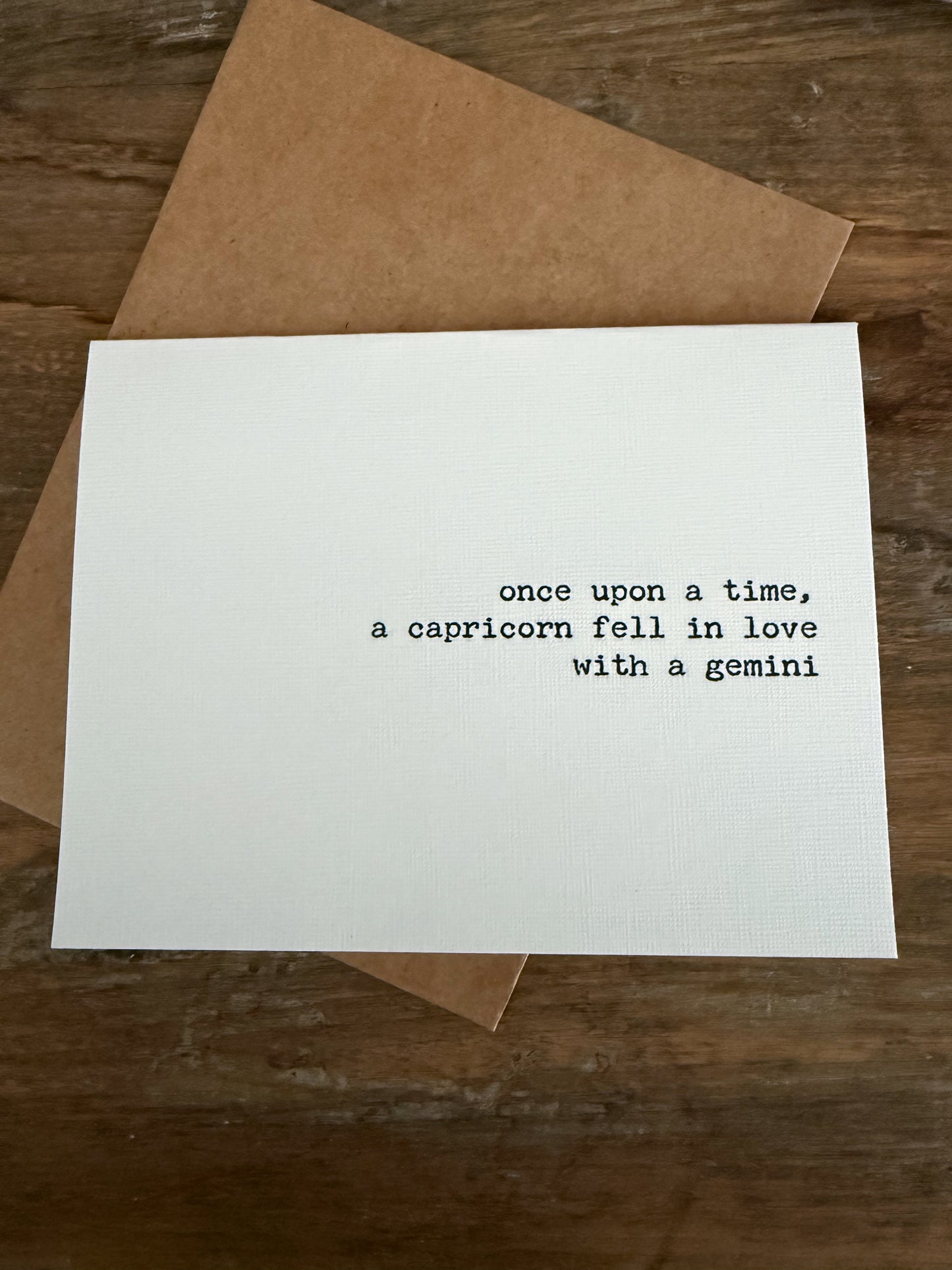 Capricorn fell in love with a Gemini
