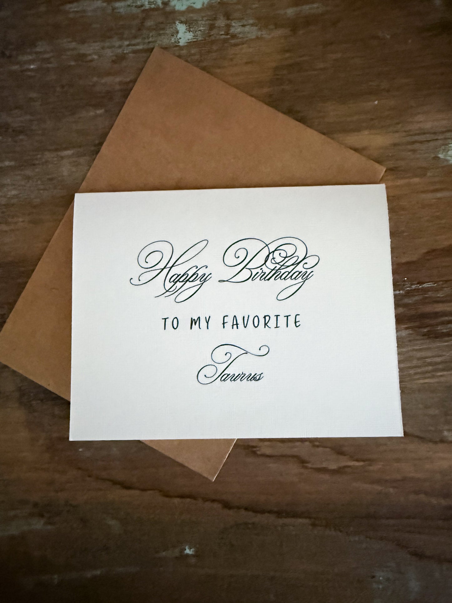 Taurus Birthday Card Greeting Card (scroll)