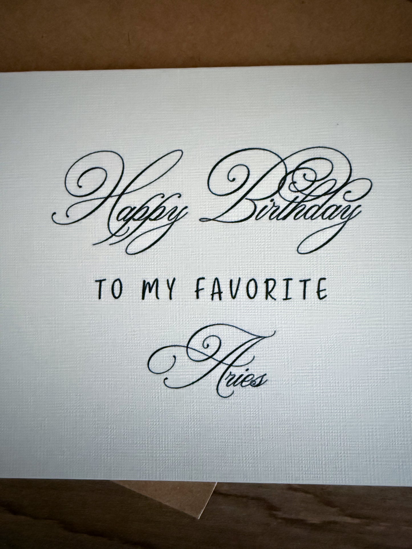 Aries Birthday Card Greeting Card (scroll)