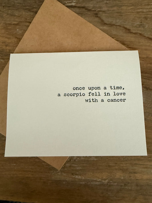 Scorpio fell in love with a Cancer