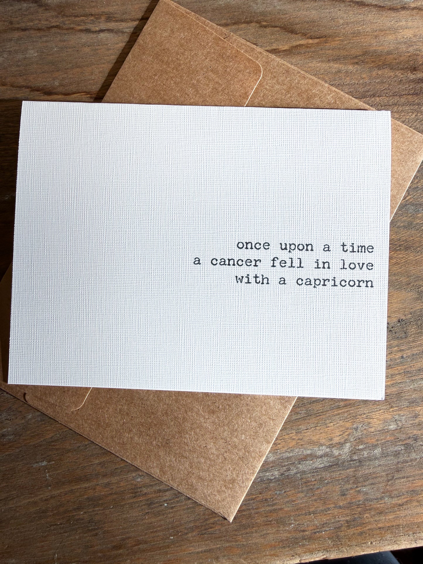 Cancer fell in love with a Capricorn