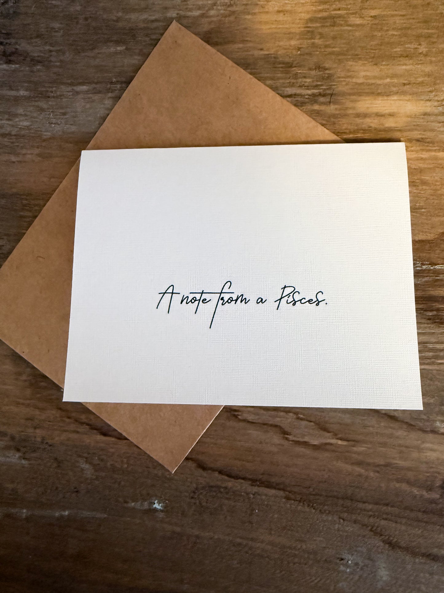 A Note From A Pisces Greeting Card (Cali)