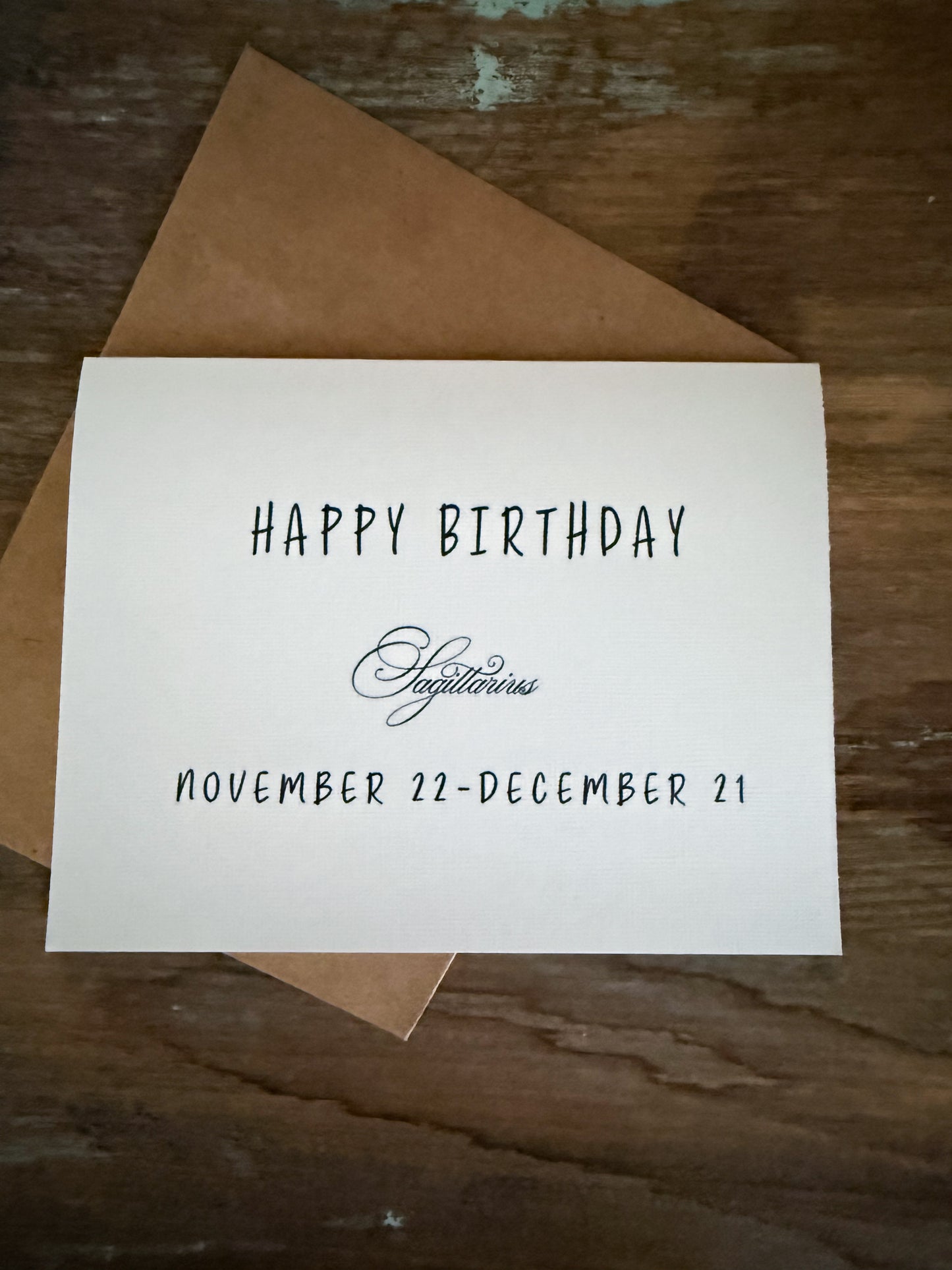 Happy Birthday Sagittarius Greeting Card