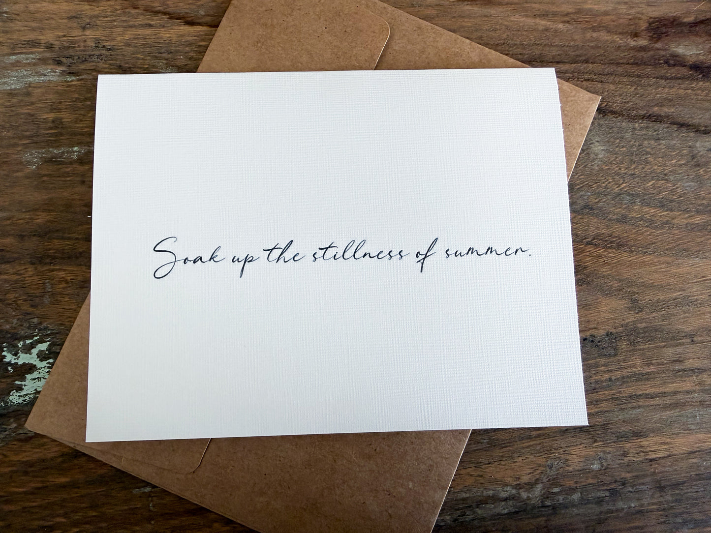 Soak Up The Stillness Of Summer Greeting Card