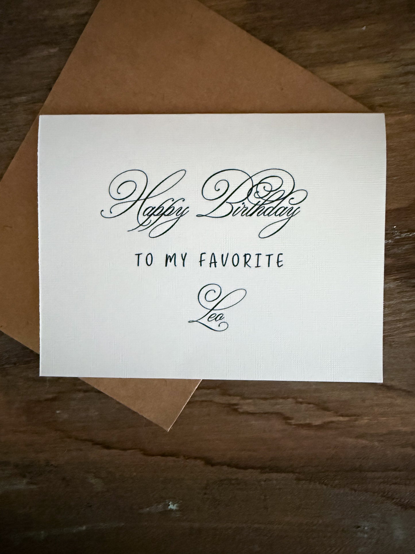 Leo Birthday Card Greeting Card (scroll)
