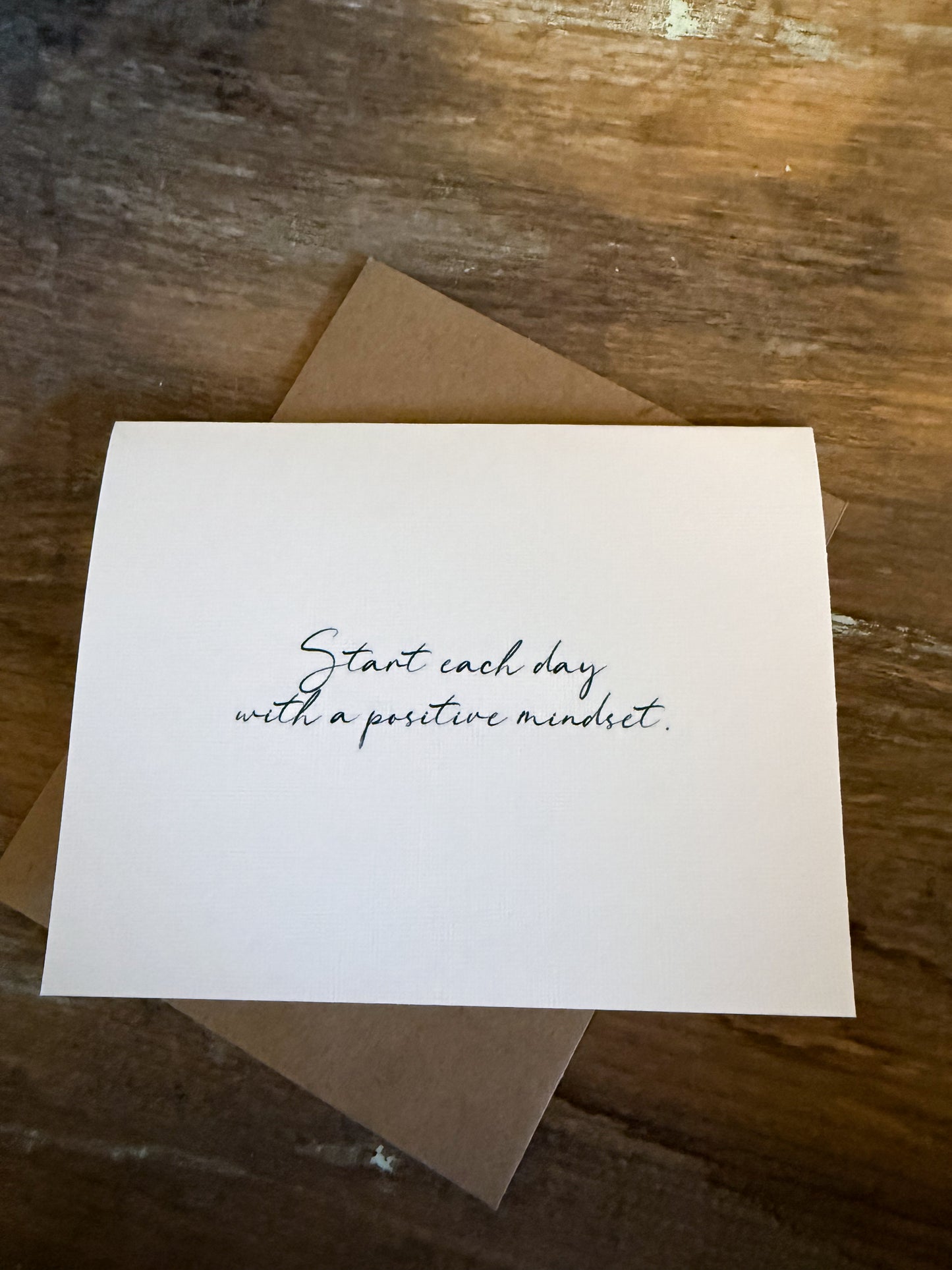 Start Each Day With A Positive Mindset Greeting Card