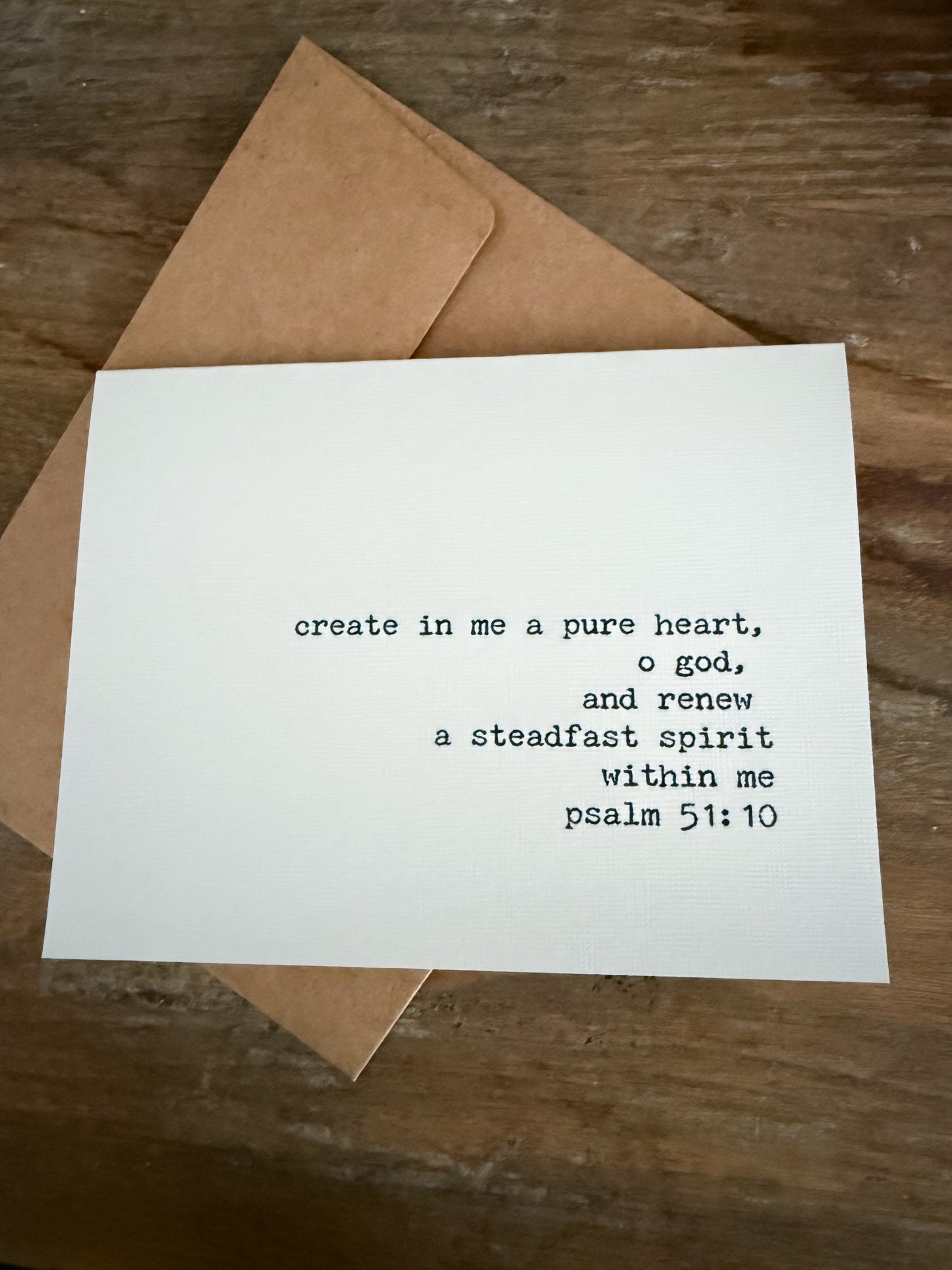 Psalm Create in me a Pure Heart