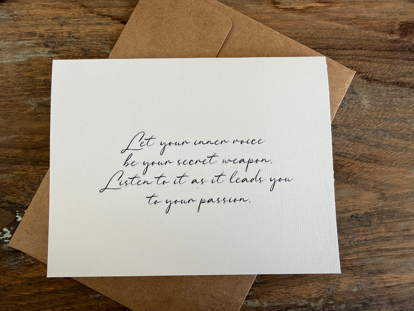 Let Your Inner Voice Be Your Secret Weapon Greeting Card