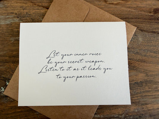 Let Your Inner Voice Be Your Secret Weapon Greeting Card