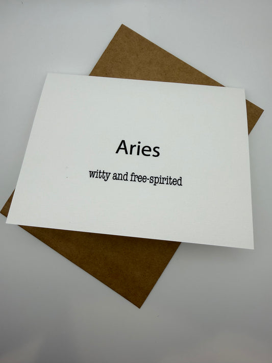 Aries Witty Greeting Card