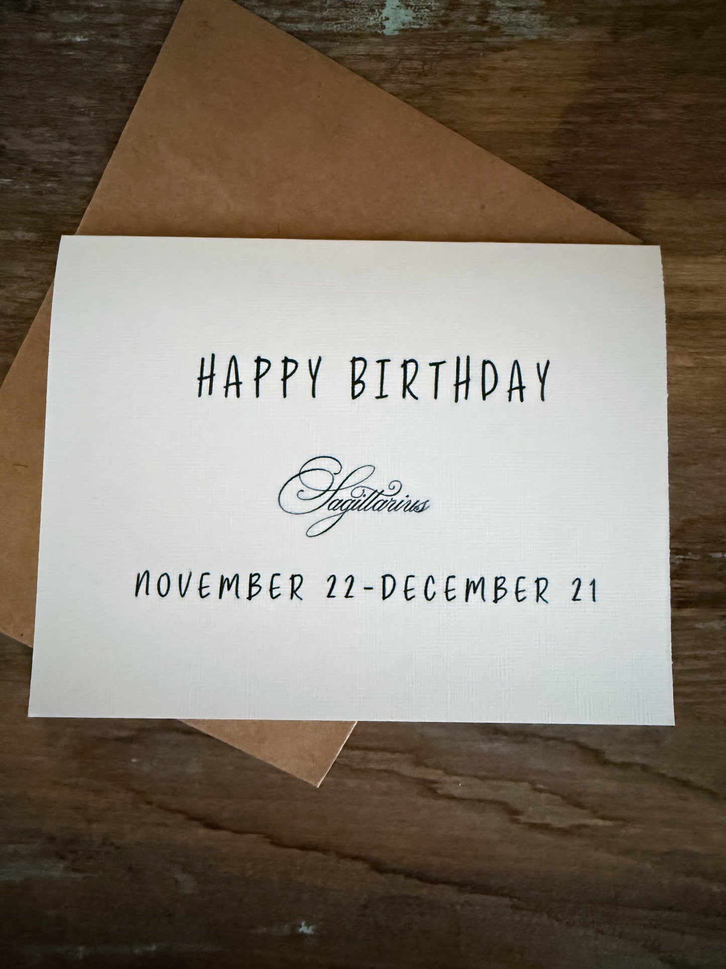 Happy Birthday Sagittarius Greeting Card