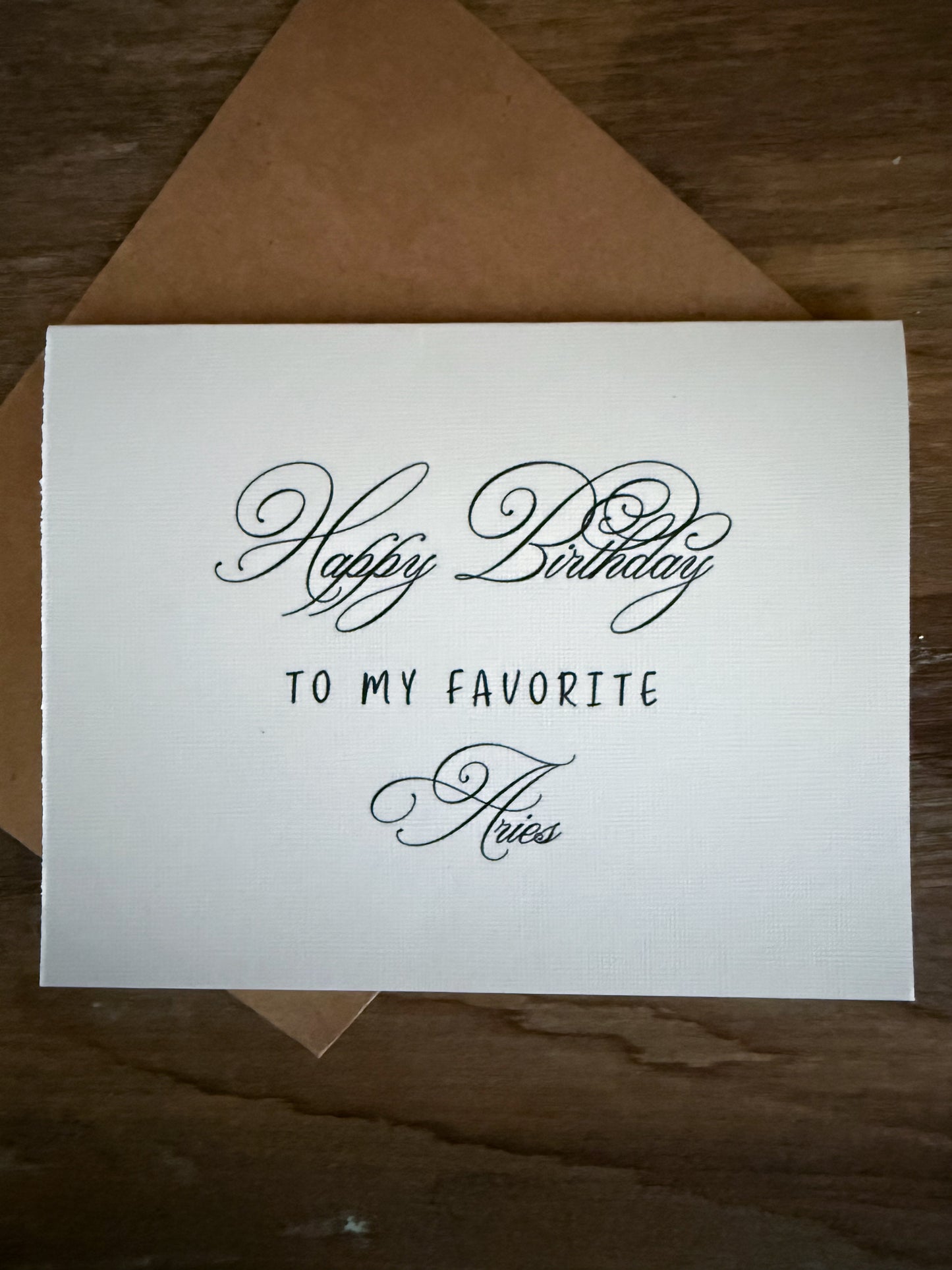 Aries Birthday Card Greeting Card (scroll)