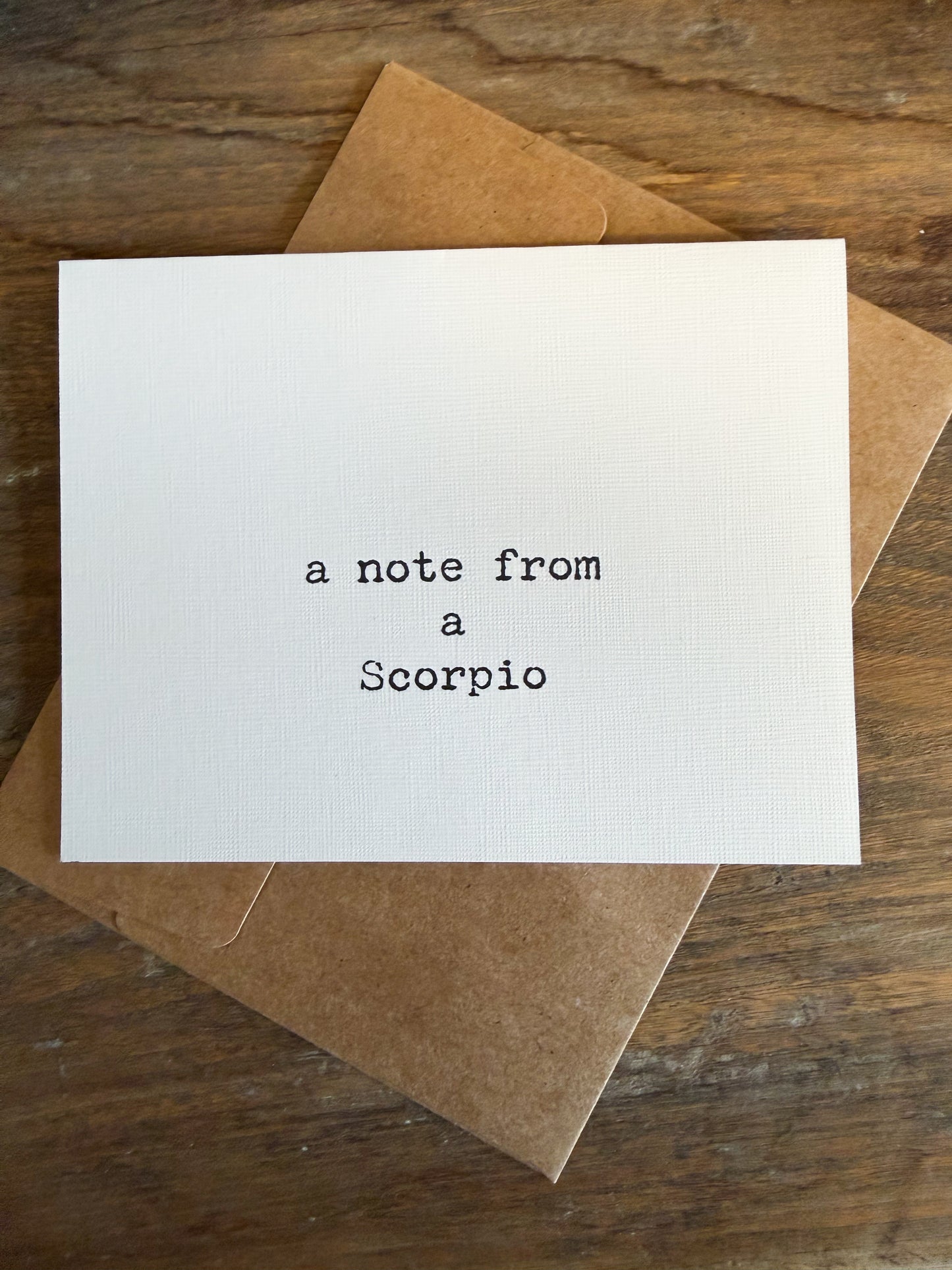 A Note From A Scorpio