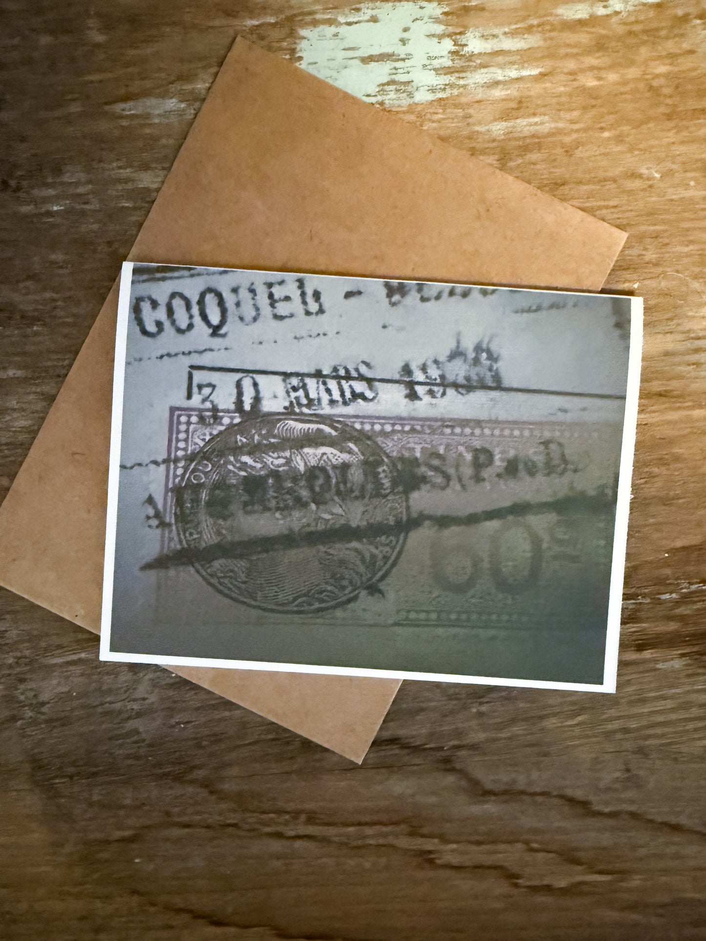 Vintage French Stamp 60 Greeting Card